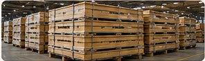 Упакованная продукция на паллетах